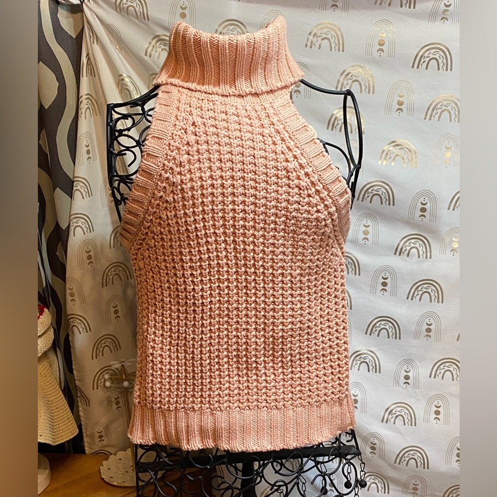 Charlotte Russe Pink Cowl Neck Sweater